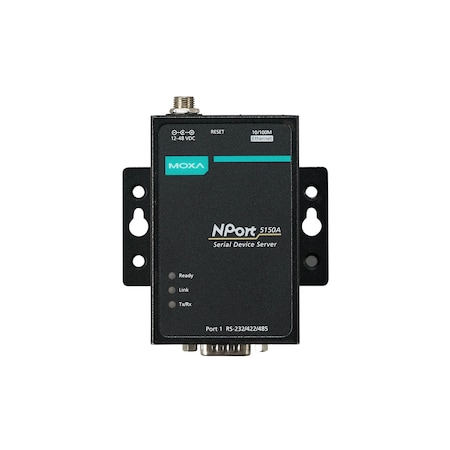 Moxa 1Port Device Server, 10/100M Eth., Rs-232/422/485, Db9 Male, Nport 5150A-T NPort 5150A-T